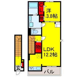 八幡宿駅 徒歩8分 2階の物件間取画像